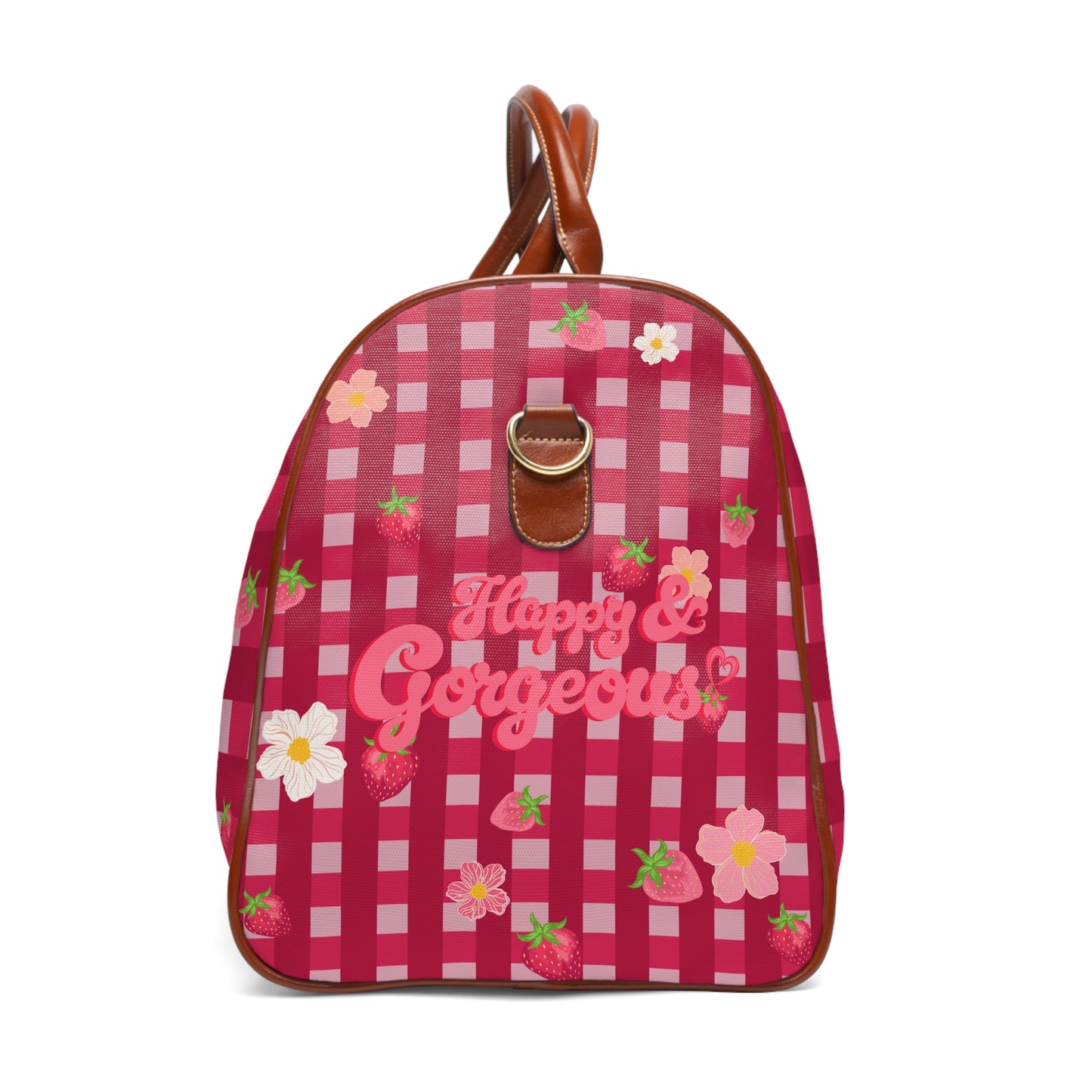 Strawberry Gingham | Duffel Bag