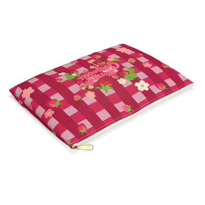 Strawberry Gingham | Accessory Bag