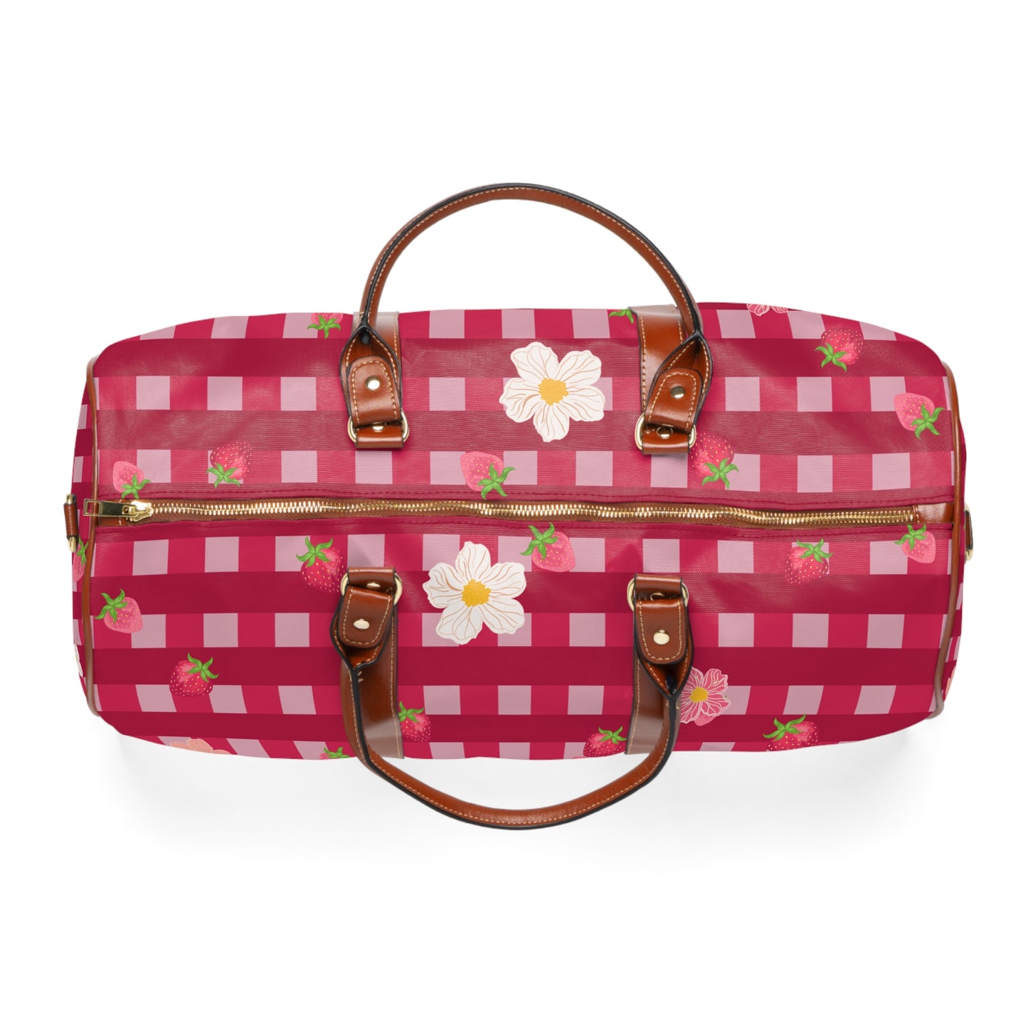 Strawberry Gingham | Duffel Bag