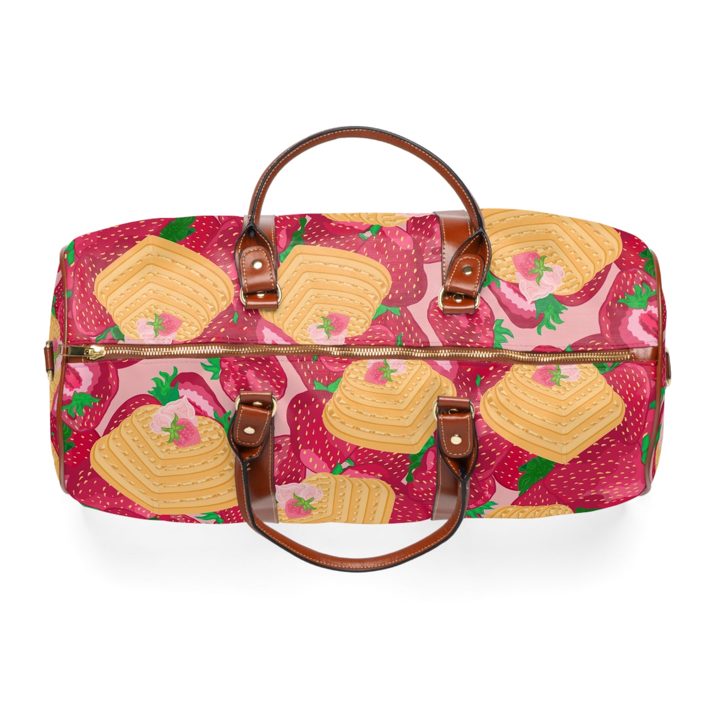 Strawberry Heart Waffles | Duffel Bag